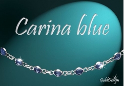 Carina blue - náramek stříbřený